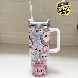 Labubu Cup, High Quality 40oz Tumbler, Portable Car Mug, Travel Coffee Tumbler, Sippy Cup, 40 ounce
