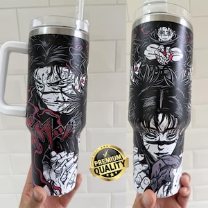 Anime Cup, High Quality Jujutsu Kaisen 40oz Tumbler Cup, Manga Decor Anime Gift, Hot & Cold Drinks, Coffee Cup, Anime Bottle Mug, JJK Fan