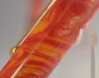 Bolígrafos rollerball y estilográficos a juego con baño de oro de 24 quilates