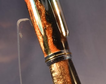 Deep and Rich Copper and Onyx on a Medium-Priced Fountain Pen JoWo #5 nib