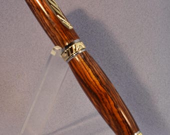 Large Cocobolo Cigar Pen — Handmade Wooden Luxury Ballpoint