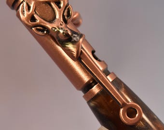 Antique Copper Bolt Action Deer Hunter Pen in "Earth's Core" Acrylic