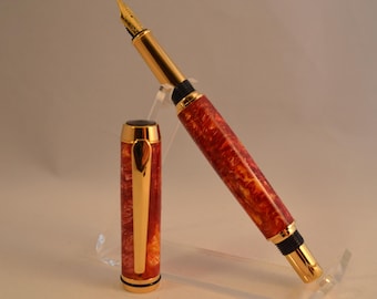 Captivating "Flame" Acrylic on a Fine Fountain Pen