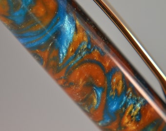 Exciting "Southwestern Sunset" Acrylic on a Fine Fountain Pen