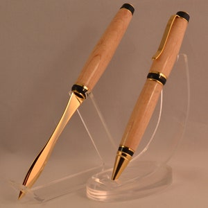 Pluma estilo cigarro y abrecartas en noruega arce