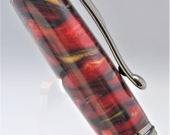 Rich "Prismatic Springs Acrylic Glistening on a Fine Fountain Pen JoWo #6 nib