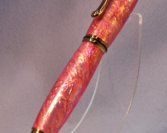Blazing "Fire" Acrylic Glistening on a Medium-Priced Fountain Pen JoWo #5 nib