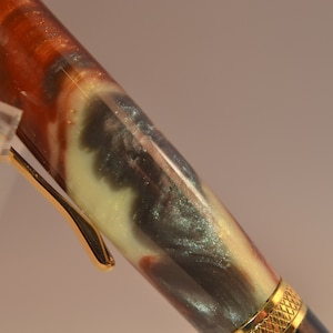 Acrylic &quot;Sierra&quot; Pen in Gold Plating and &quot;Earth&#39;s Core&quot; Acrylic