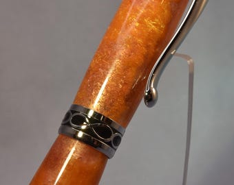 Fresh and Captivating "Aztec Gold" Acrylic on a Medium-Priced Rollerball or Fountain Pen JoWo #5 nib