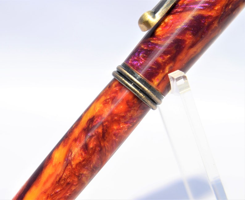 Buy A Beautiful Modestro Fountain Pen in inferno Acrylic and Antique