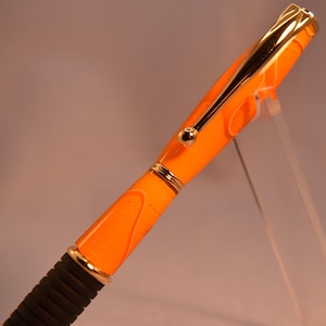 Hand Crafted &quot;Citrine Water&quot; Acrylic Pocket Stylus with 24 K Gold Plating