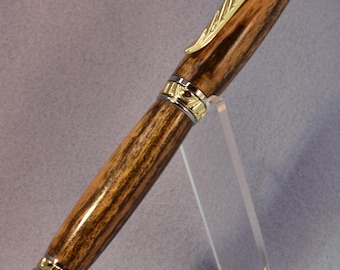 Bocote Wood Cigar Pen • Handmade Wooden Pen • Large Luxury Ballpoint • Parker Refill