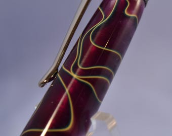 Best Click Pen Ever in "Tropical Waves" with Nickel Silver and Gun Metal Accents