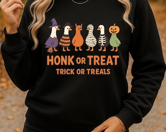 Gans Halloween Sweatshirt, Honk or Treat Rundhalsausschnitt