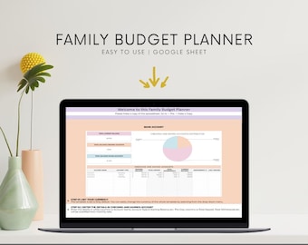 Family Budget Planner Spreadsheet | Google Sheets Finance Tracker | Monthly Expense & Savings Tracker | Household Budget Template