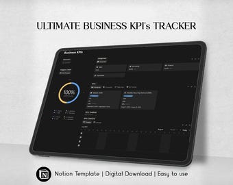 Plantilla de Notion para indicadores clave de rendimiento empresarial
