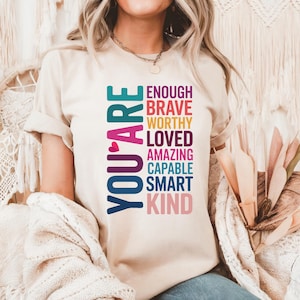 You Are Enough PNG - Self Love Shirt - Motivational Quote PNG - Positive Affirmation PNG - Inspirational Shirt Design - Instant Download