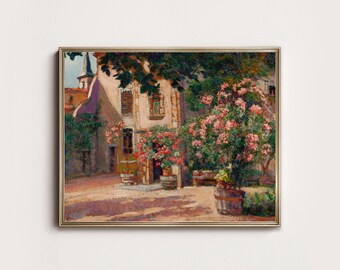 Impresión digital de arte mural vintage de jardín de verano