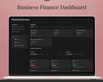 Plantilla de Notion para el panel de finanzas empresariales