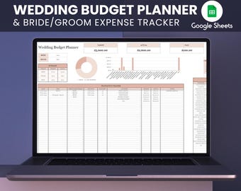 Planificador de presupuesto para bodas y lista de verificación para el equipaje de hospital, hojas de cálculo financieras, diseños digitales
