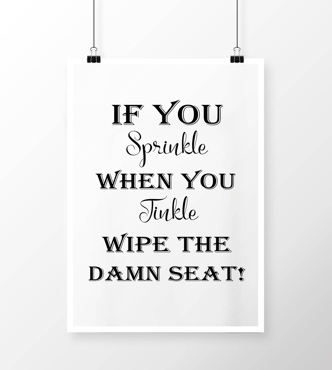 Funny Bathroom Art Funny Bathroom Sign PRINTABLE Bathroom Etsy Canada