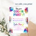 Rep Your Color Party Invitation – Printable Digital Invite for Teen ...