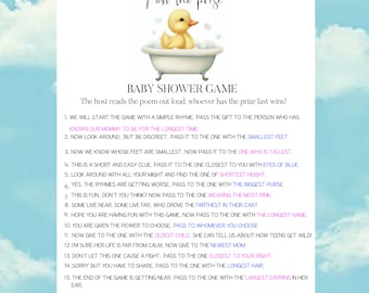 Baby Shower Pass the Prize Game Rhyme Game Baby Shower Pass - Etsy