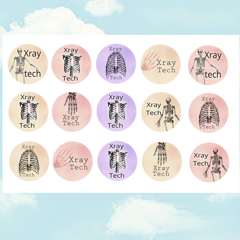 Xray Tech Bottle Cap Images X Ray Tech 1 Inch Circles for Etsy