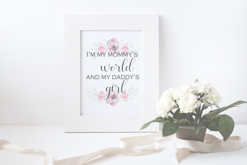 Girl Nursery Wall Decor PRINTABLE Girl Nursery Wall Art Etsy