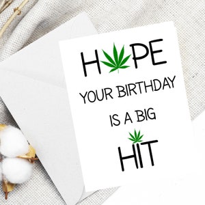 PRINTABLE Pot Birthday Card Funny Stoner Card Marijuana Gifts - Etsy