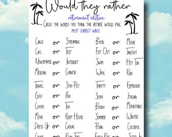 Retirement Party Game Cards - 'Would They Rather' Co-Worker Game, 30 Gold Foil Cards For Retirement Party Activities & Decor - View #10