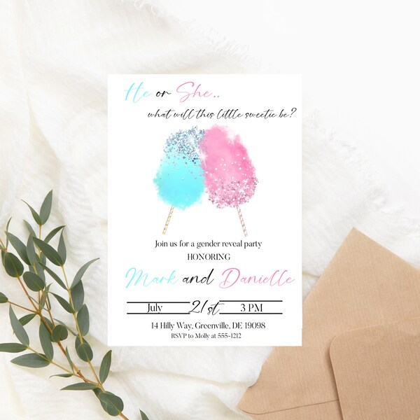 Gender Reveal Candy Etsy