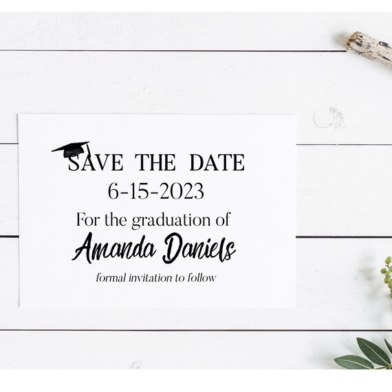 PRINTABLE Graduation Save the Date Card Class of 2023 - Etsy