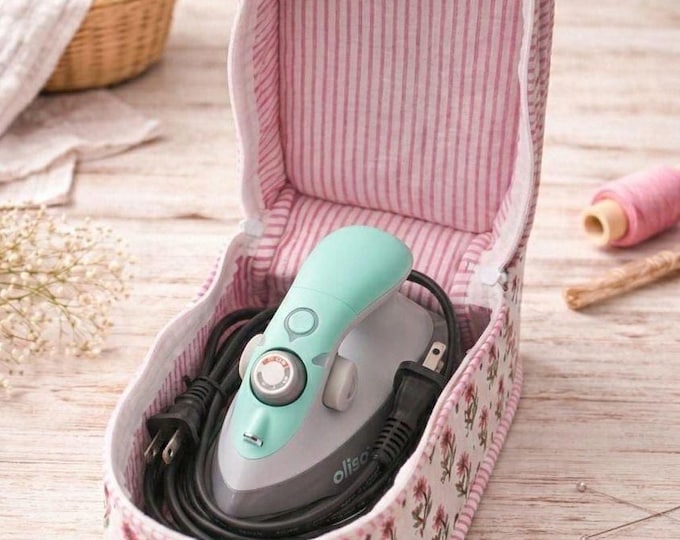 Travel Iron Case for Mini Steam Iron, Quilted Cotton Iron Storage Bag, Floral Travel Iron Holder, Portable Iron Organizer, Gift for Traveler