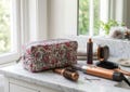 Personalized Dyson Airwrap Travel Case, Custom Name Quilted Hair Tool Organizer, Block Print Cotton Storage Bag, Dyson Accessories Gift product logo