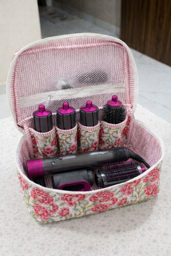 Dyson Airwrap Storage Bag | Floral Hair Tool Case | Luxury Travel Vanity Organizer for Dyson Accessories