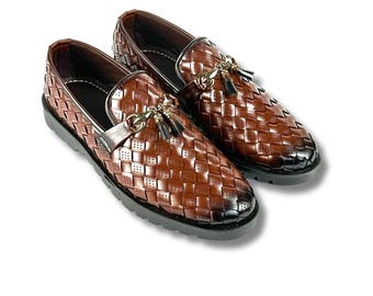 80s - SUSAN BENNIS - WARREN EDWARDS - Loafer - Men\'s - 10 - Red - Woven 80s - Susan Bennis - Warren Edwards - Loafer - Men main image 4