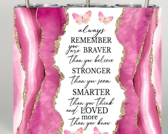 Personalization Butterfly Tumbler Png, Pink Seamless 20 oz Skinny Tumbler Sublimation Design, Straight Tumbler Wrap, free birthday gift
