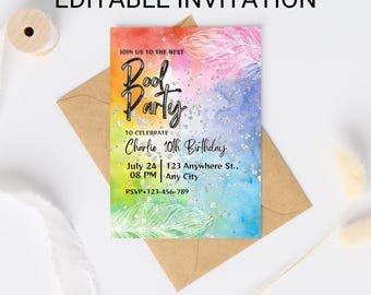 Pool Party Invitation Swim Party Invite Kids Swimming Party Editable Canva Template Instant Download kids Pool Birthday Celebration
