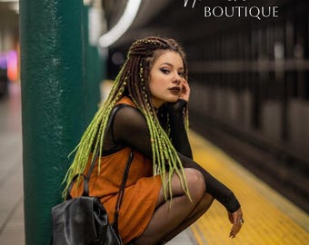 Rastas de lana ultrasuaves, color marrón chocolate a verde wasabi, hechas a mano en EE UU