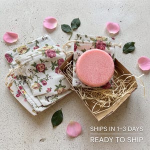 No Residue Rose Shampoo Bar for Dreads Fast Shipping Loc Hair Care