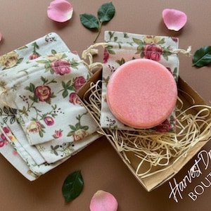Rose Shampoo Bar for Dreads - Gentle, Residue-Free Natural Hair Care