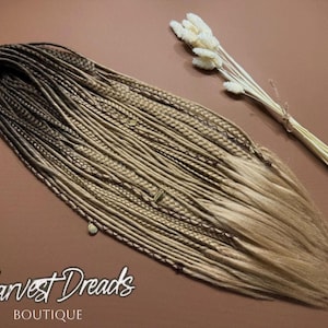 Boho Dread Extensions: Blonde Ombre with Brown Mix (24", Handmade USA)