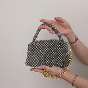 chic handmade beaded bag, şık el yapımı boncuk çanta