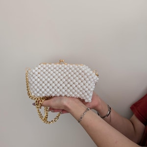 chich  handmade bead bag,el yapımı şık boncuk çanta