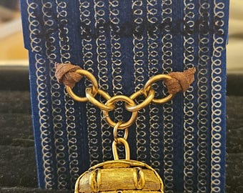 Gold Knopf Halskette