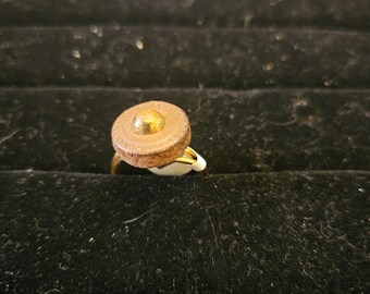 Bruine/gouden knoopring