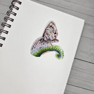 Leafing Lightly - 3 Inch Die Cut Butterfly Sticker