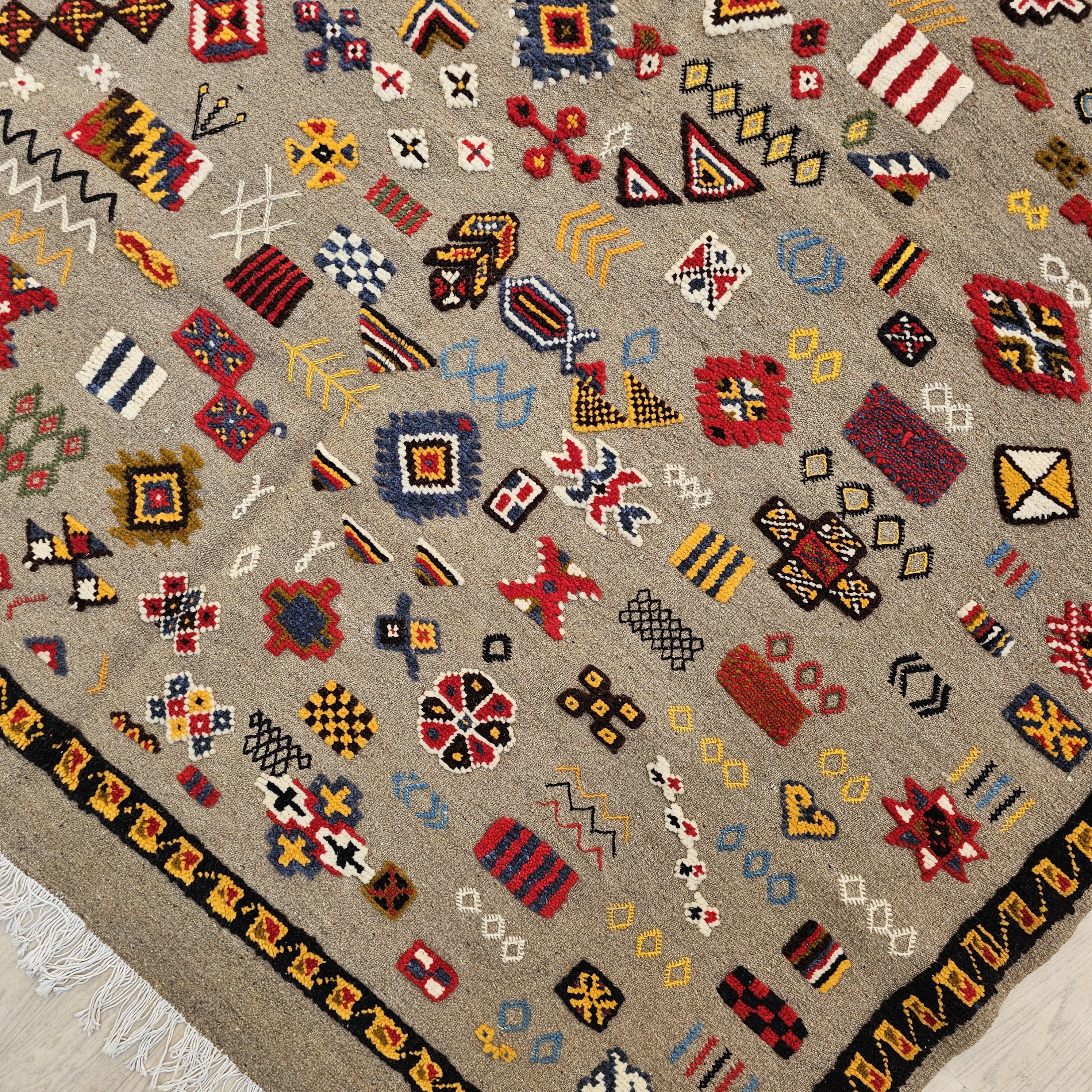 Gray Morrocan Rug, Berber Area Rug, Rug Living Room 8x10, Custom ...