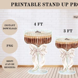 A Tini Bit Older Martini Cutout Prop, Printable Martini Cutout, Digital Martini Cutout Prop, Espresso Martini Coquette Cutout
